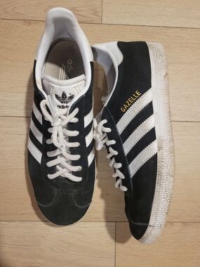 Adidas Gazelle Men’s Black & White Suede Sneakers